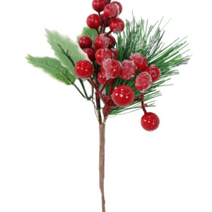 Pine Berries Pick 24cm