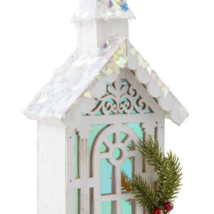 LED White Church Iridescent 36cm