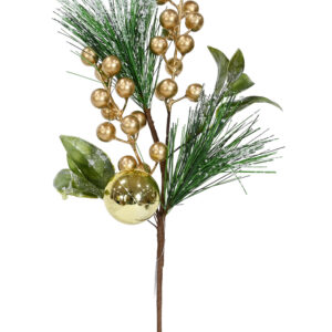 Snowy Pine Berry Bauble 35cm