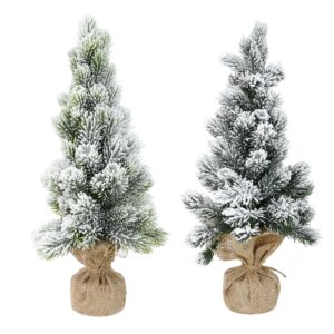 Heavy Snowy Potted Tree 45cm