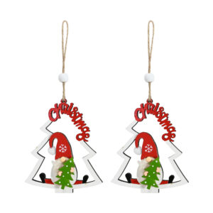 Hanging Christmas Tree Gnome 2pk