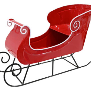 Metal Sleigh Classic Red 44cm