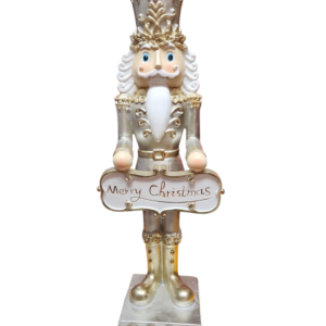 Nutcracker 34cm Holding Merry Christmas Sign
