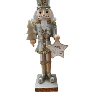 Nutcracker Holding Sign 21cm
