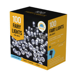 Solar Fairy Lights 100 Cool White