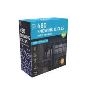 LED Icicle Lights 480 Blue-White