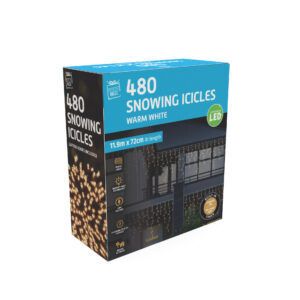 LED Icicle Lights 480 Warm White