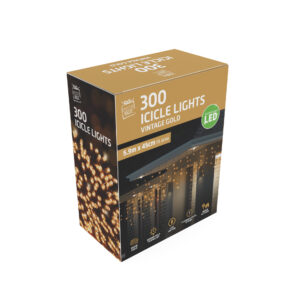 LED Icicle Lights 300 Vintage Gold
