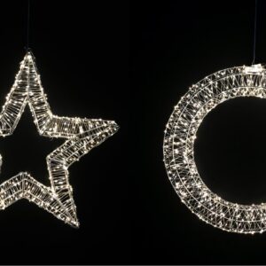 LED Starry Gold 3D Star or Wreath