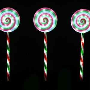 LED Path Lights Peppermint Lollipops