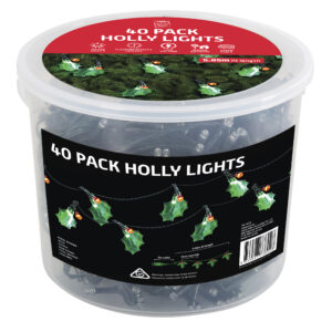 LED Holly Lights 40pk