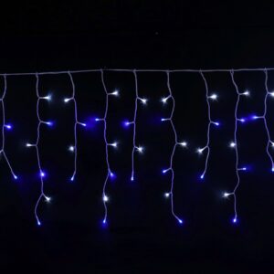 LED Icicle Lights 500 White/Blue