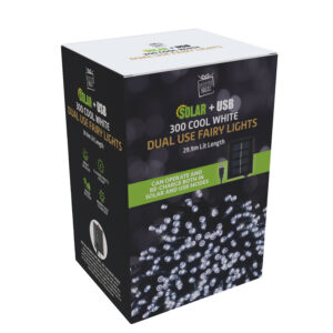 Solar USB Dual LED Fairy Lights 300