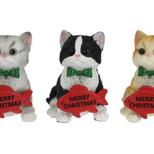 Christmas Cat with Sign