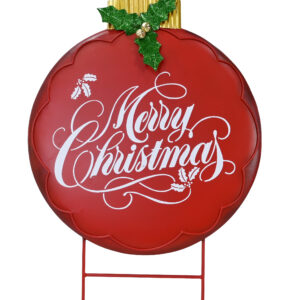 Merry Christmas Metal Lawn Sign