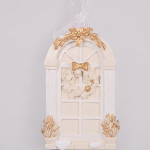 Hanging Ornament Ivory and Gold Door