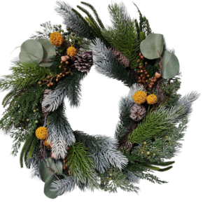 Native Wreath Green & Yellow 64cm
