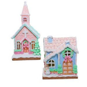 Gingerbread House Pink/Blue